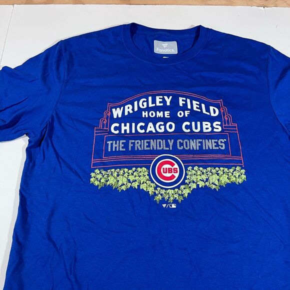Fanatics Chicago Cubs Wrigley Field Friendly Confines T-Shirt MLB Men's Large - Picture 2 of 5